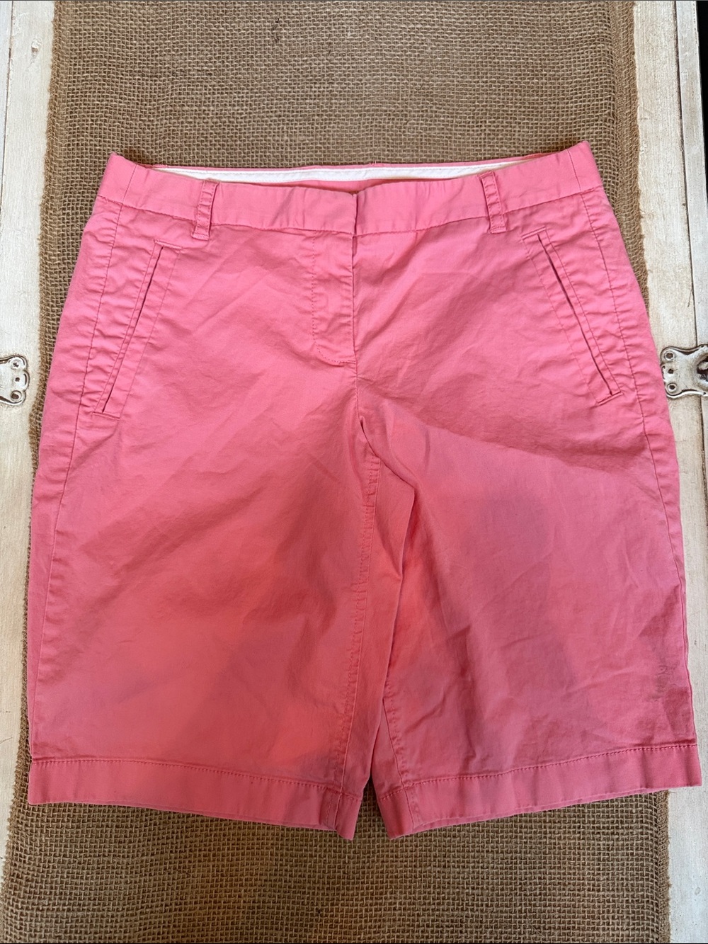 J. Crew Coral Pink Chino Bermuda Shorts